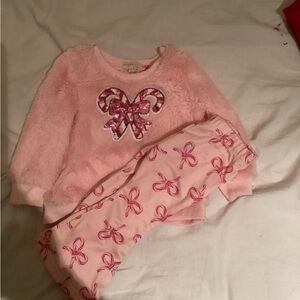 btween Pink Pajama Set with Sequin Bow